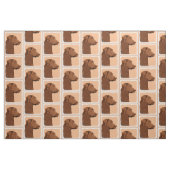 Labrador retriever (Schokolade) malend - Stoff (Fat Quarter (45,7 x 55,9 cm))