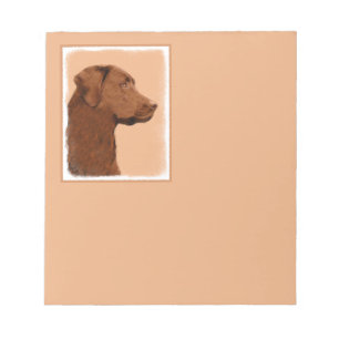 Labrador Retriever (Schokolade) Malerei - Hundekun Notizblock