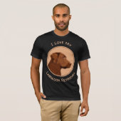 Labrador Retriever (Schokolade) Malerei - Hundekun T-Shirt (Vorne ganz)