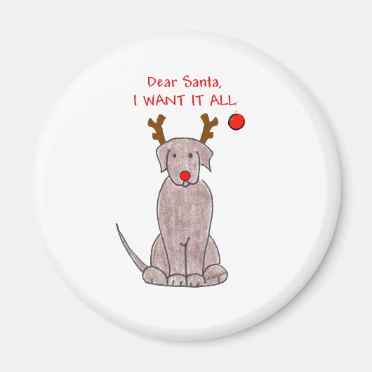 Labrador Retriever Schokolade Sehr geehrte Frau Magnet (Vorne)