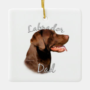 Labrador Retriever (Schokolade) Vater 2 Keramikornament