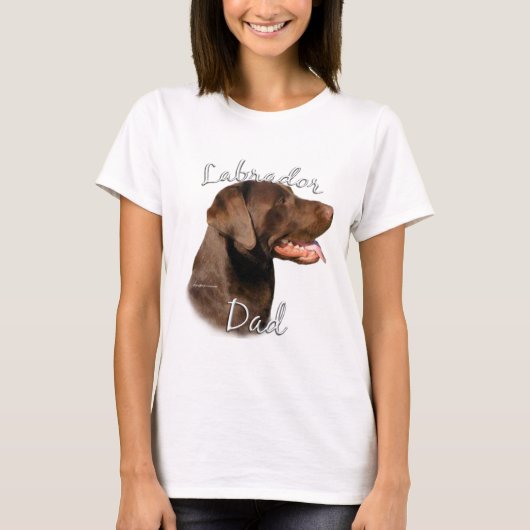 Labrador Retriever (Schokolade) Vater 2 T-Shirt (Vorderseite)
