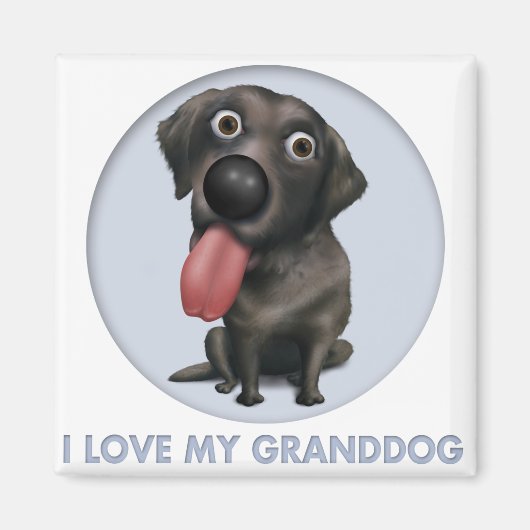 Labrador Retriever (Schwarz) Großhund Magnet (Vorne)