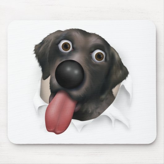 Labrador retriever (schwarz) heraus sprengend mousepad (Vorne)