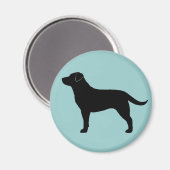 Labrador Retriever (schwarz) Magnet (Vorderseite/Rückseite)