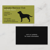 Labrador Retriever (schwarz) Visitenkarte (Vorne/Hinten)