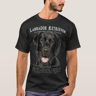Labrador Retriever Schwarzer Besitzer Menschliche T-Shirt