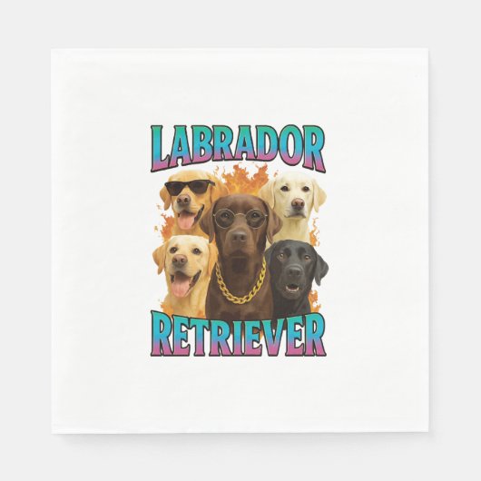 Labrador Retriever Serviette (Vorderseite)