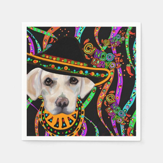 Labrador Retriever Serviette (Vorderseite)