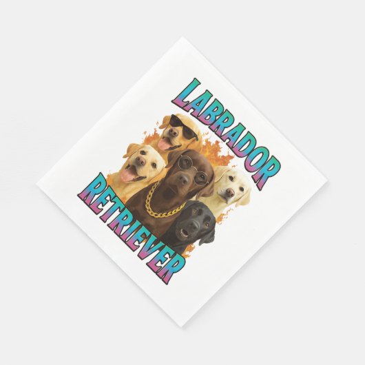 Labrador Retriever Serviette (Ecke)