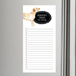 Labrador Retriever Shopping List Magnetic Notepad Magnetischer Notizblock