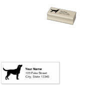 Labrador Retriever Silhouette Address Briefmarke Gummistempel (Stempel)