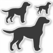 Labrador Retriever Silhouette Aufkleber (Vorderseite)