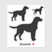 Labrador Retriever Silhouette Aufkleber (Blatt)