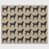 Labrador Retriever Silhouette Geschenkpapier (Flach)