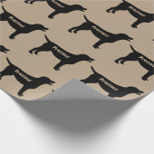 Labrador Retriever Silhouette Geschenkpapier (Ecke)