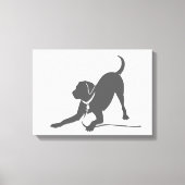 Labrador Retriever-Silhouette Leinwanddruck (Vorderseite)