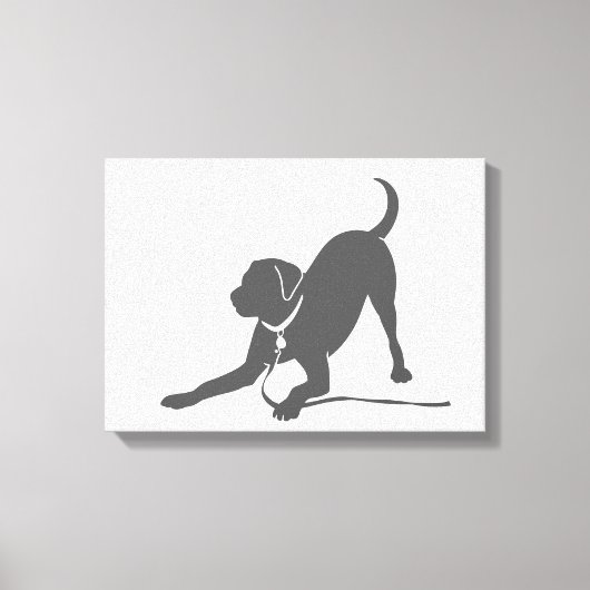 Labrador Retriever-Silhouette Leinwanddruck (Vorderseite)