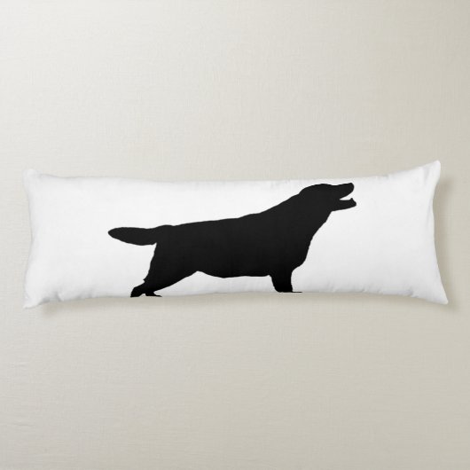 Labrador-Retriever-Silhouette-Liebe-Hunde Seitenschläferkissen (Rückseite)