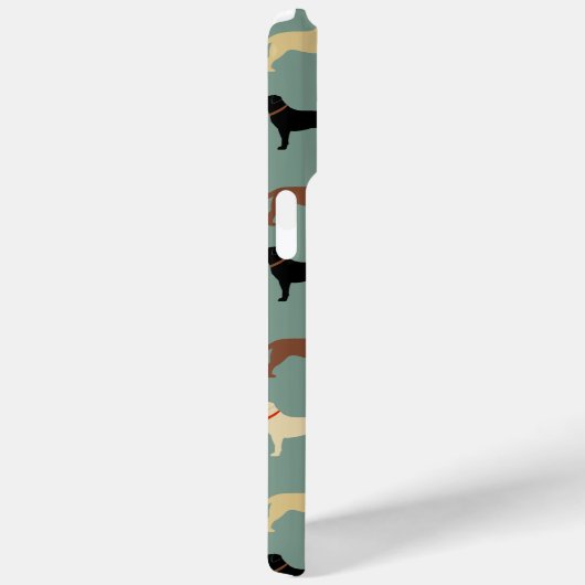 Labrador Retriever Silhouette Muster Labrador Case-Mate iPhone Hülle (Rückseite / Rechts)