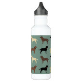 Labrador Retriever Silhouette Muster Labrador Edelstahlflasche (Links)