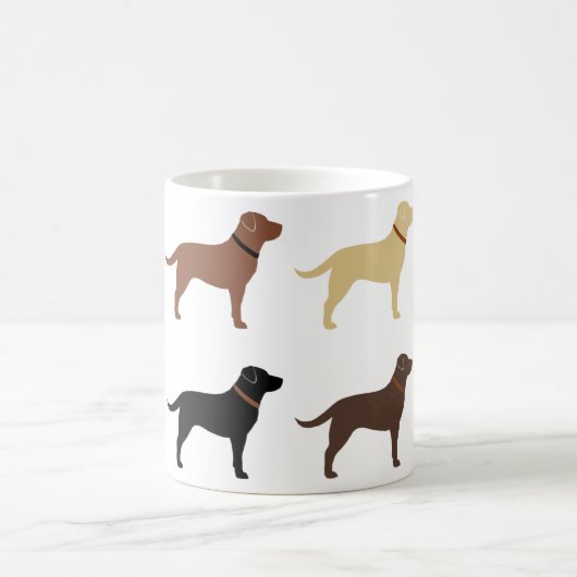 Labrador Retriever Silhouette Muster Labrador Kaffeetasse (Mittel)