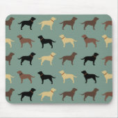Labrador Retriever Silhouette Muster Labrador Mousepad (Vorne)