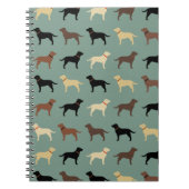 Labrador Retriever Silhouette Muster Labrador Notizblock (Vorderseite)