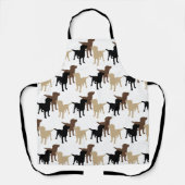 Labrador Retriever Silhouette Muster Schürze (Vorderseite)