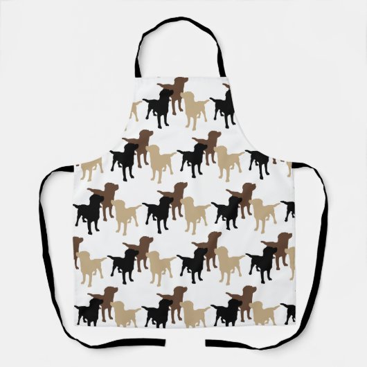 Labrador Retriever Silhouette Muster Schürze (Vorderseite)