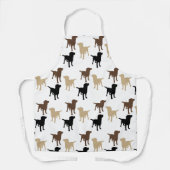 Labrador Retriever Silhouette Muster Schürze (Vorderseite)