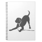 Labrador Retriever-Silhouette Notizblock (Vorderseite)
