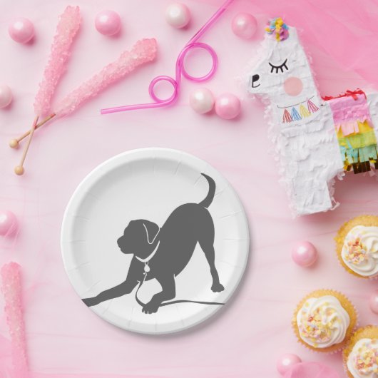 Labrador Retriever-Silhouette Pappteller (Party)
