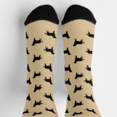 Labrador Retriever Silhouette Pattern Beige Socken (Oben)