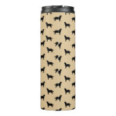 Labrador Retriever Silhouette Pattern Beige Thermosbecher (Rückseite)