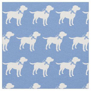 Labrador Retriever Silhouette Pet Light Blue Stoff