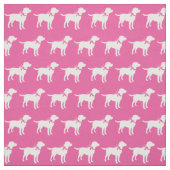 Labrador Retriever Silhouette Pet Pink Stoff (Muster)