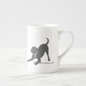 Labrador Retriever-Silhouette Porzellantasse (Rechts)