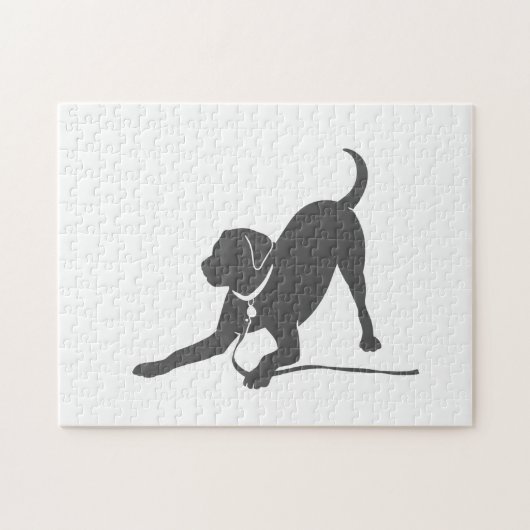 Labrador Retriever-Silhouette Puzzle (Horizontal)