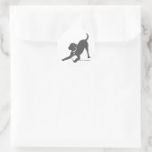 Labrador Retriever-Silhouette Runder Aufkleber (Tasche)