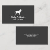 Labrador Retriever Silhouette Visitenkarte (Vorne/Hinten)