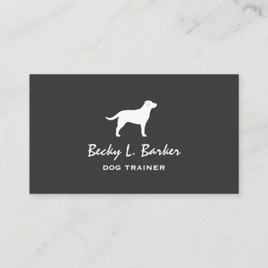 Labrador Retriever Silhouette Visitenkarte (Vorderseite)