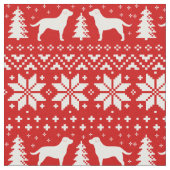 Labrador-Retriever-Silhouette-Weihnachtsmuster Stoff (Nahaufnahme)