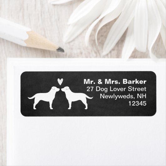 Labrador Retriever Silhouetten mit Herz Niedlich (Insitu)