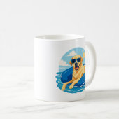 Labrador Retriever Sommerboot-Abenteuer Kaffeetasse (VorderseiteRechts)