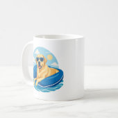 Labrador Retriever Sommerboot-Abenteuer Kaffeetasse (Vorderseite Links)