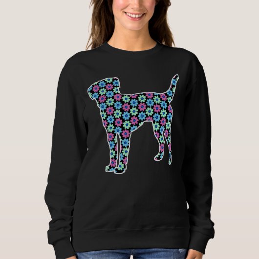 Labrador Retriever Spring Floral Pattern Angepasst Sweatshirt (Vorderseite)