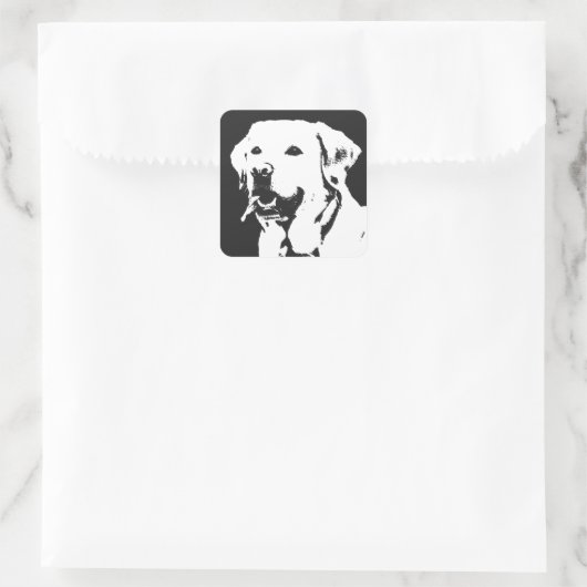 Labrador Retriever Square Sticker (Tasche)
