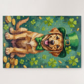 Labrador Retriever St Patrick’s Day Lucky Dog Puzzle (Horizontal)