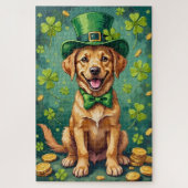 Labrador Retriever St Patrick’s Day Lucky Dog Puzzle (Vertikal)
